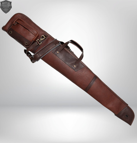 Leather shotgun slip case - shotgun,